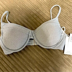 *Final Price* Good American Silver Sparkle Size 0/Small NWT Bikini Adjustable